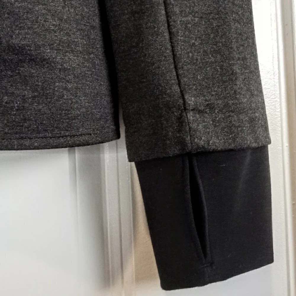 Betabrand Grey Active Ponte Knit Stretch Blazer
